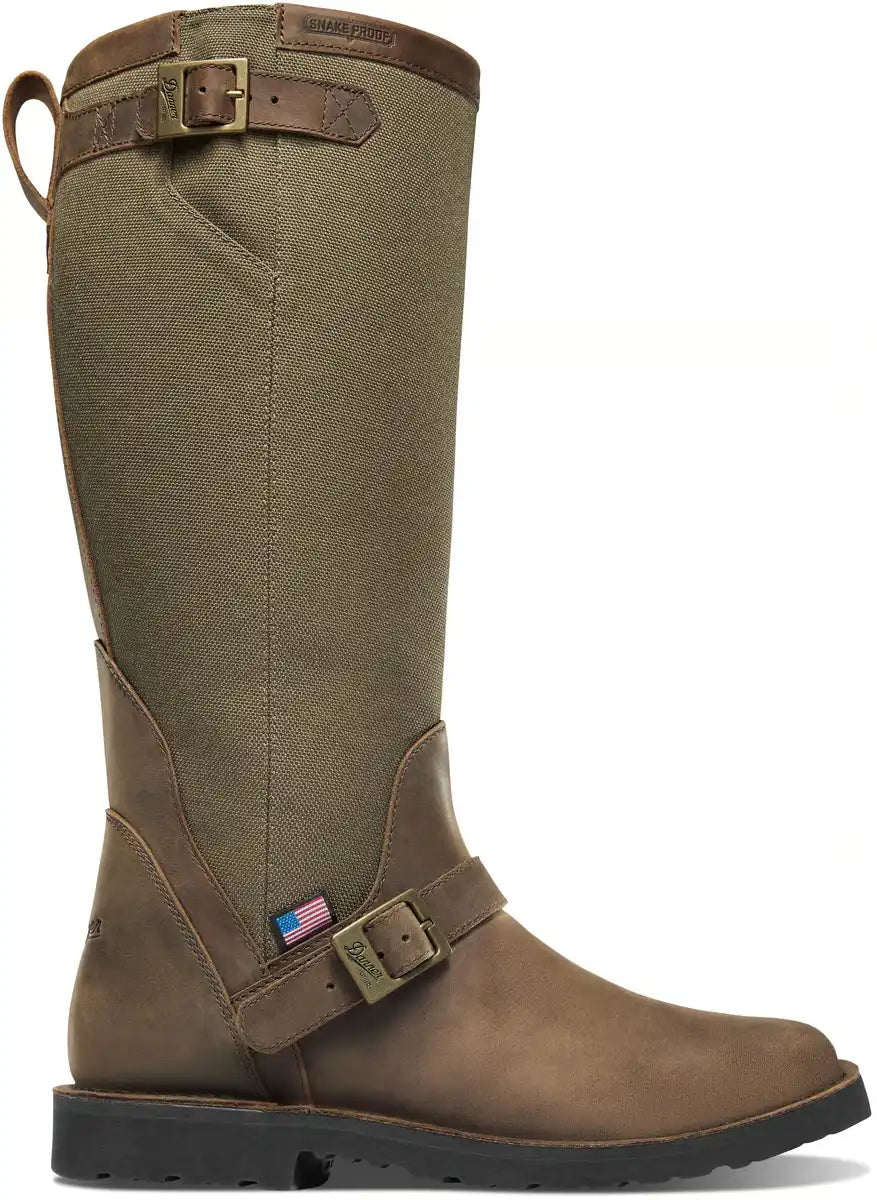 San Angelo Snake Boot 17" Brown Square Toe