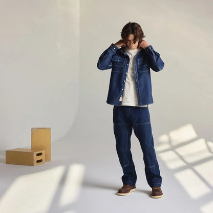 Men's Larch Mt Denim Shirt Dark Wash Indigo