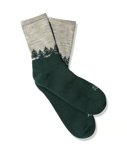 Hike Midweight Merino 3/4 Crew Douglas Fir