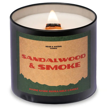 Near & Native 10oz Candle - Sandlewood & Smoke