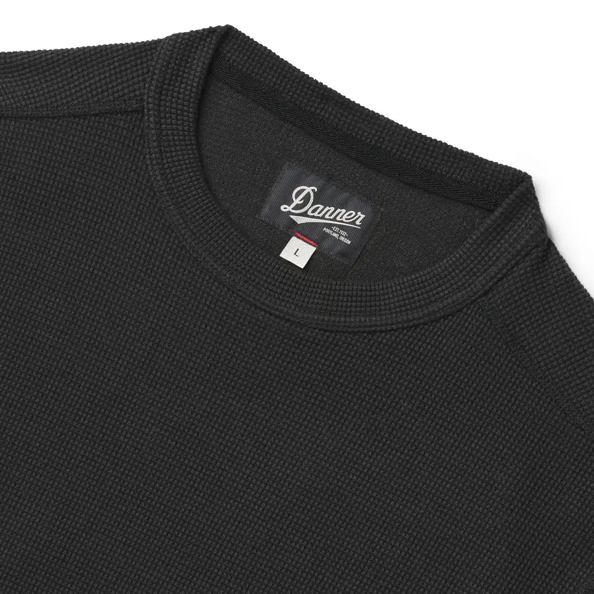 Santiam Waffle LS Tee Black - M