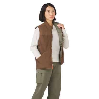 Zigzag Down Vest Dark Earth